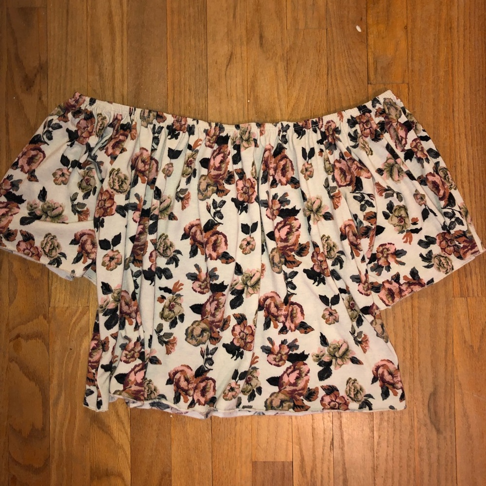 Floral Off the Shoulder Crop